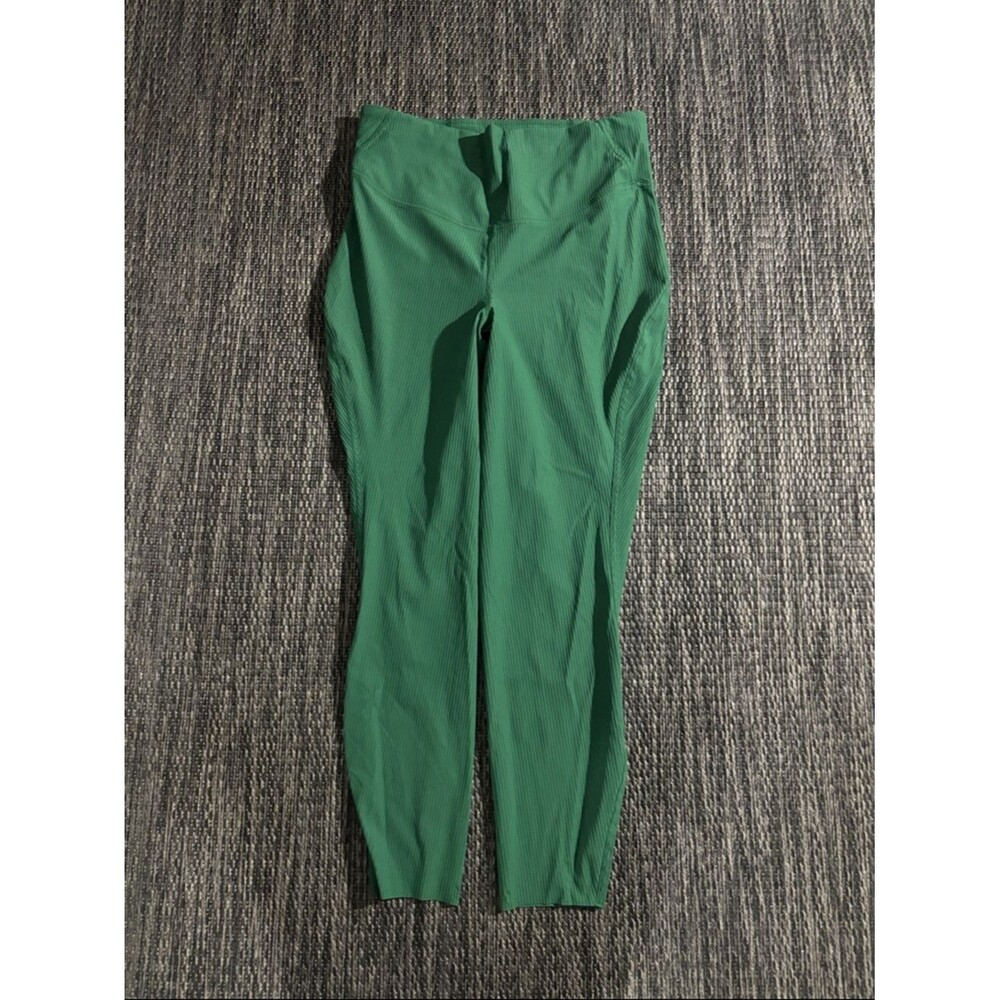 Lululemon Base Pace High Rise Ribbed Tight Nulux 25" Everglade Green Size 10